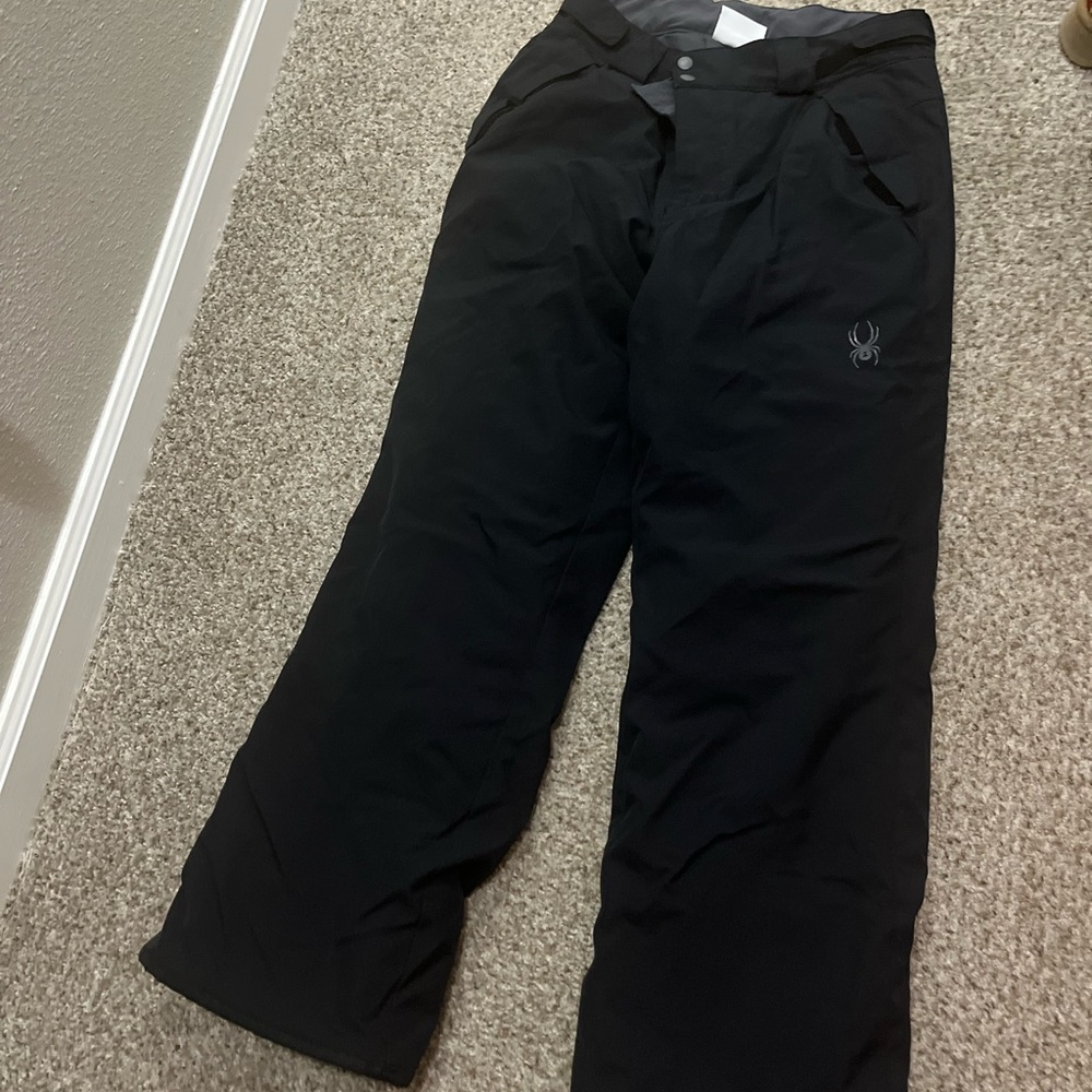 Black Spyder Snow Pants with Logo